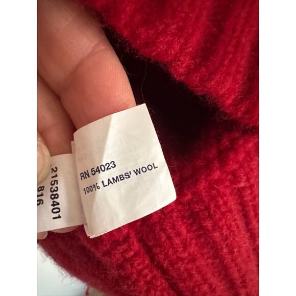 GAP Lambswool Fair Isle Classic Holiday Festive Print Half-Zip Sweater - M - Picture 4 of 7